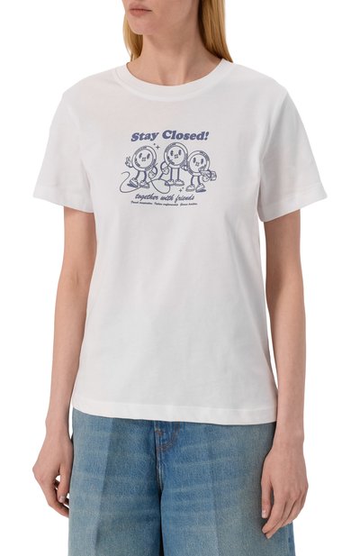 Хлопковая футболка CLOSED, арт. C95202-44H-PR, фото 3