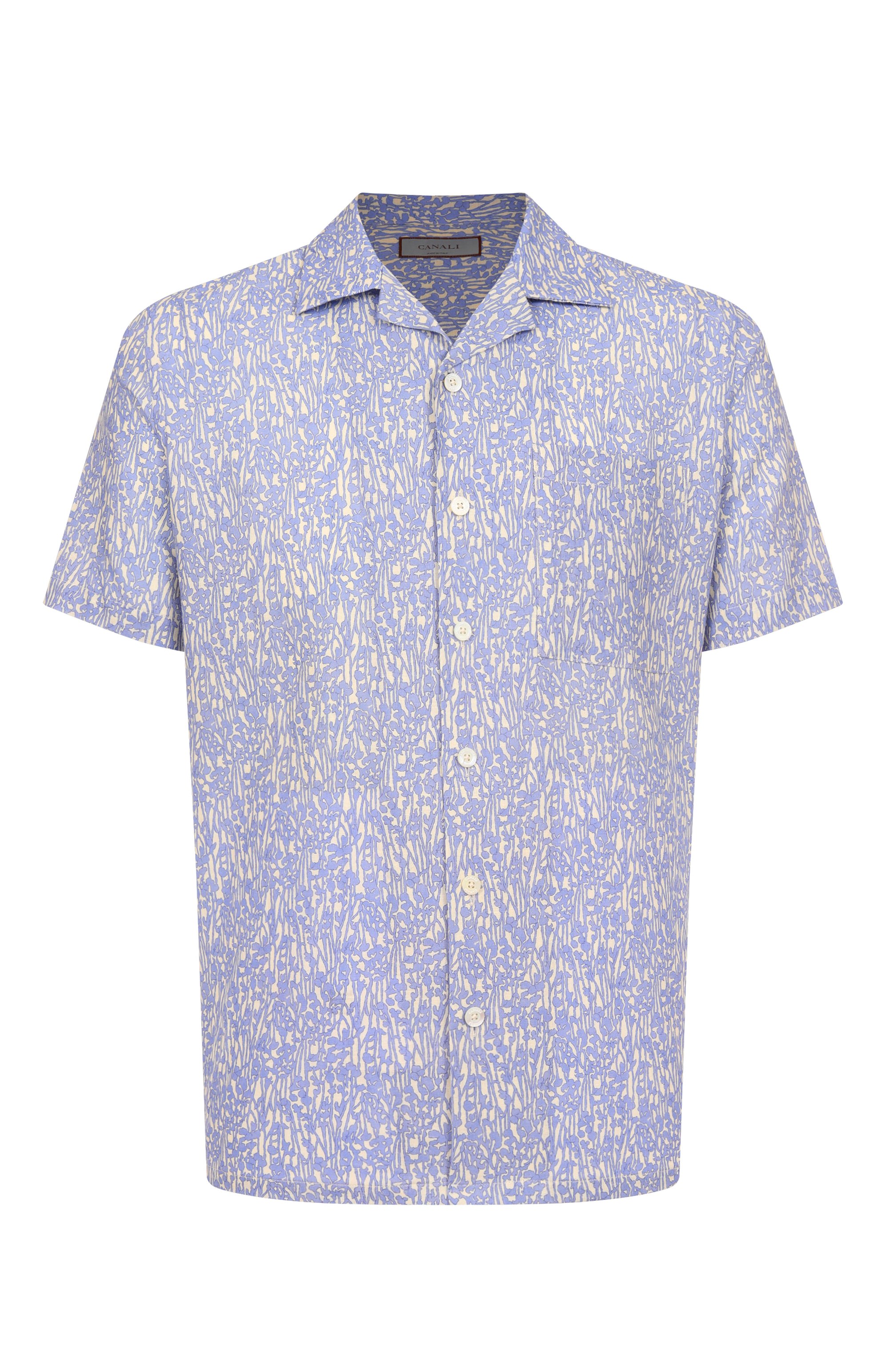 Рубашка из хлопка и льна CANALI, арт. CSM3055/GL03520, фото 1