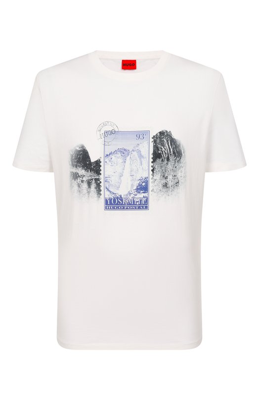 Хлопковая футболка HUGO 50553713 Белый 50553713