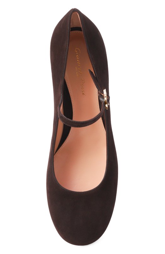 Замшевые туфли Mary Ribbon 45 Gianvito Rossi G22358.45RIC.CAMM0KA Коричневый  G22358.45RIC.CAMM0KA Фото 6