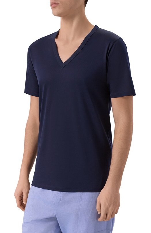 Хлопковая футболка Zilli MMA011M0110V00000 Синий  MMA011M0110V00000 Фото 3