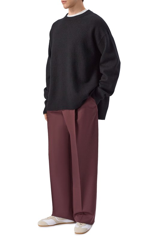 Брюки из хлопка и шелка Jil Sander J22KA0327/J45266 Бордовый  J22KA0327/J45266 Фото 2