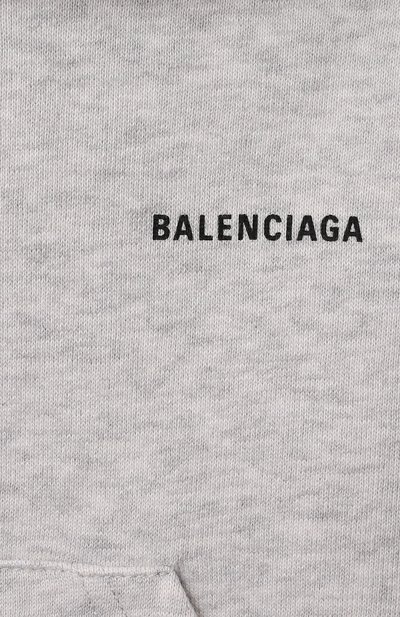 Хлопковое худи BALENCIAGA серого цвета по цене 29200 руб., арт. 682145/TLV84, фото 3 Хлопковое худи BALENCIAGA, арт. 682145/TLV84, фото 3
