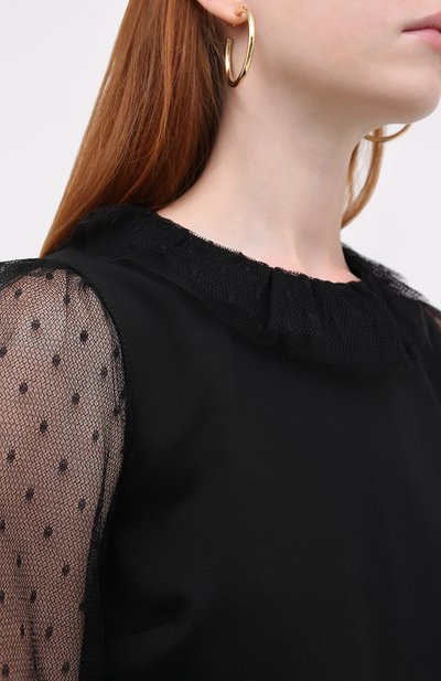 Платье REDVALENTINO черного цвета по цене 44600 руб., арт. UR3MJ04X/5C7, фото 5 Платье REDVALENTINO, арт. UR3MJ04X/5C7, фото 5