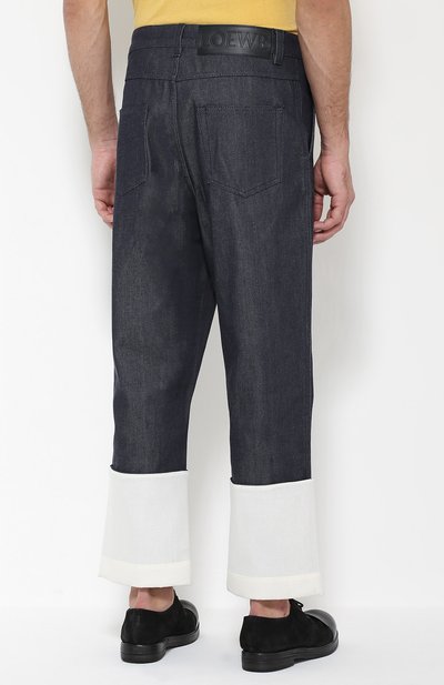 Джинсы свободного кроя с контрастными отворотами LOEWE, арт. H2262110IB, фото 4