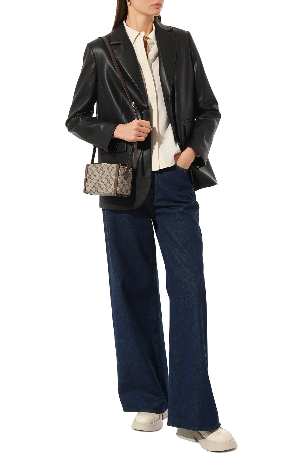 Сумка trunk gg mini GUCCI бежевого цвета по цене 187200 руб., арт. 678460 HUHEG, фото 7 Сумка trunk gg mini GUCCI, арт. 678460 HUHEG, фото 7