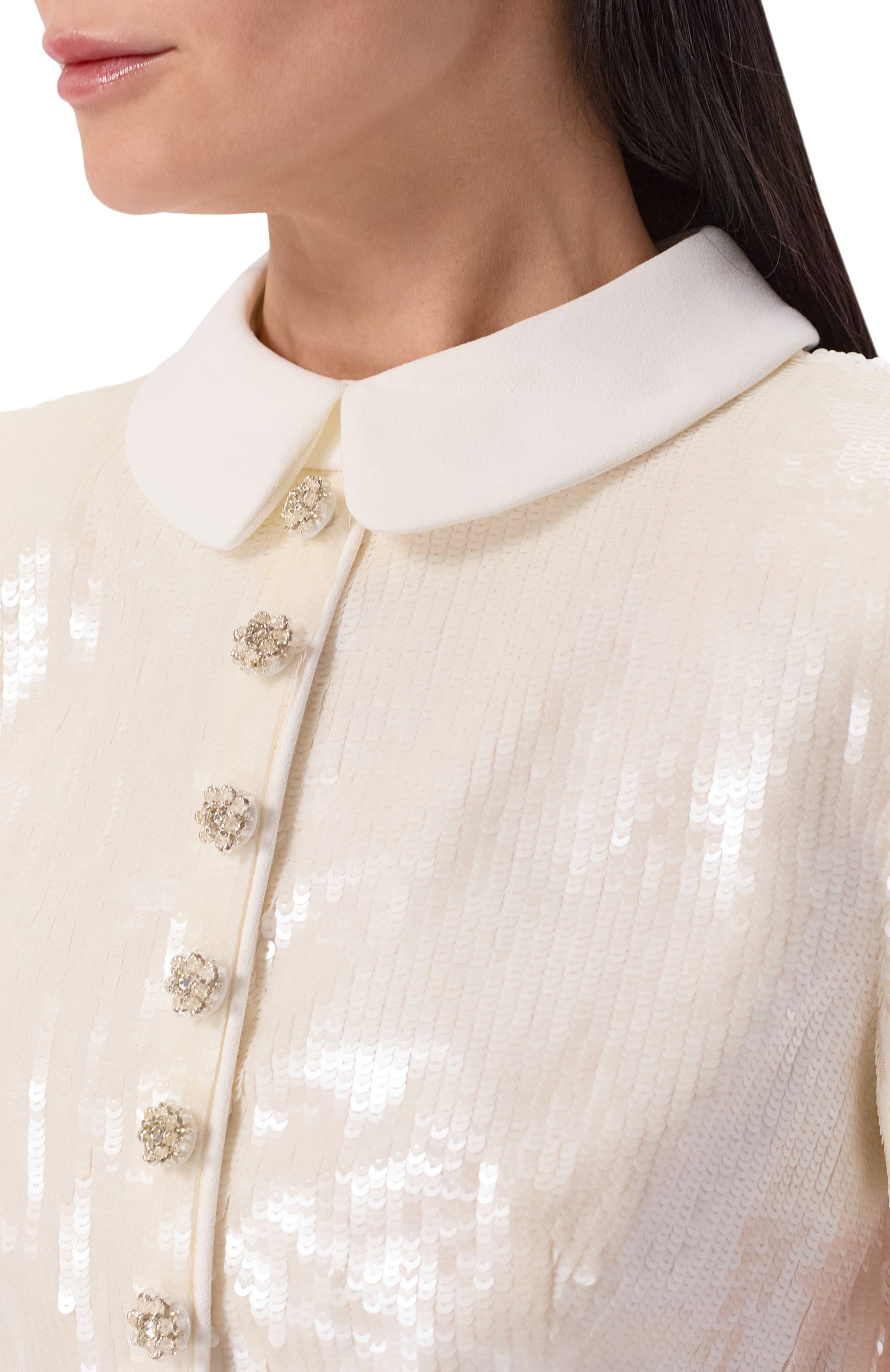 Топ с отделкой пайетками SELF-PORTRAIT, арт. RS26016TW, фото 5