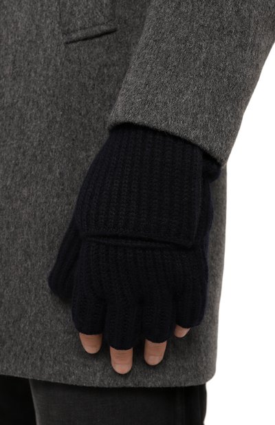 Кашемировые перчатки GIORGIO ARMANI темно-синего цвета по цене 57400 руб., арт. 744189/2F292, фото 2 Кашемировые перчатки GIORGIO ARMANI, арт. 744189/2F292, фото 2