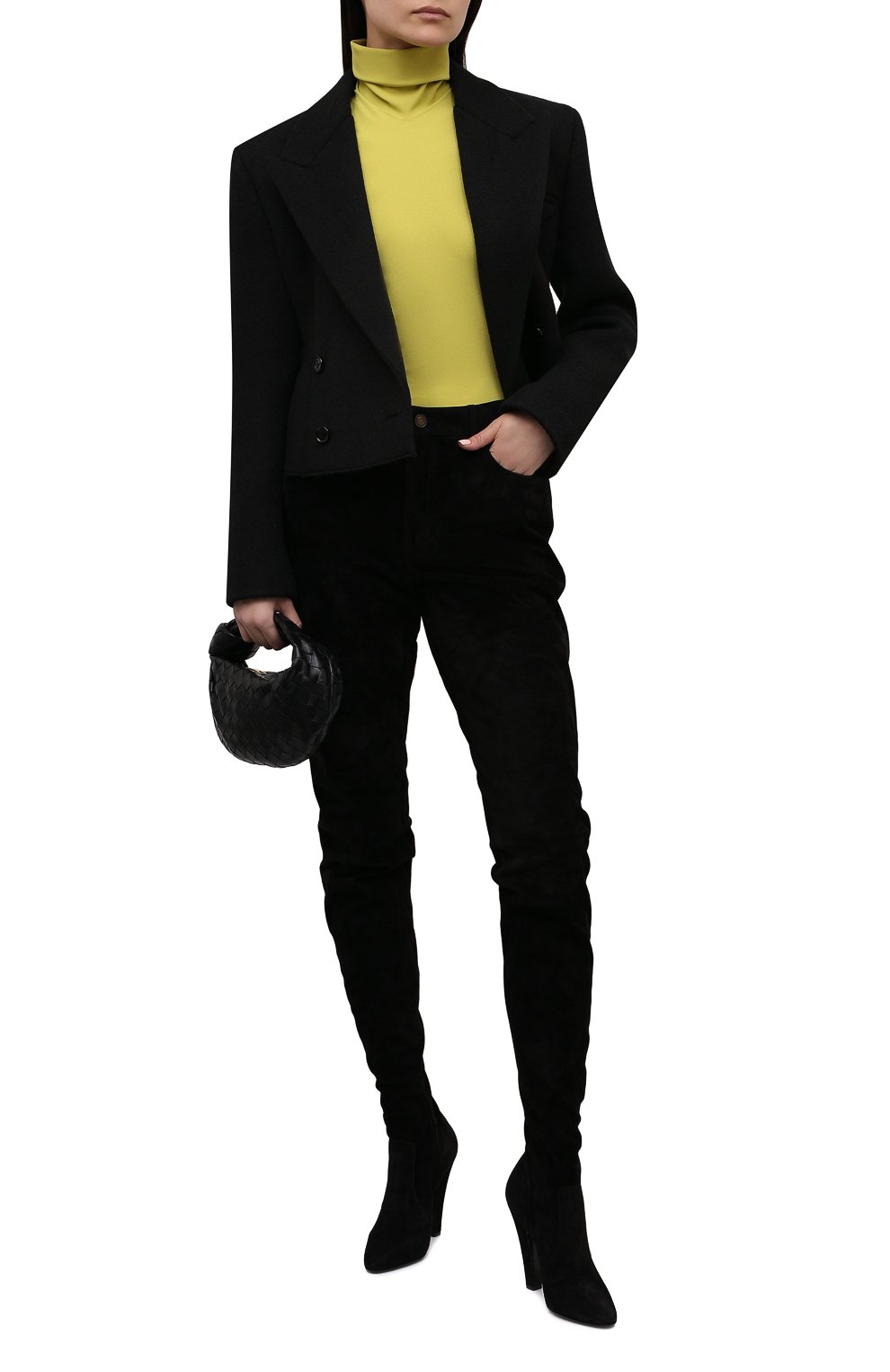 Замшевые брюки SAINT LAURENT, арт. 675724/0LI00, фото 2