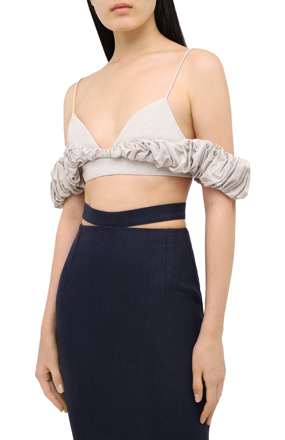 Топ из хлопка и льна JACQUEMUS, арт. 203T002/128160, фото 3
