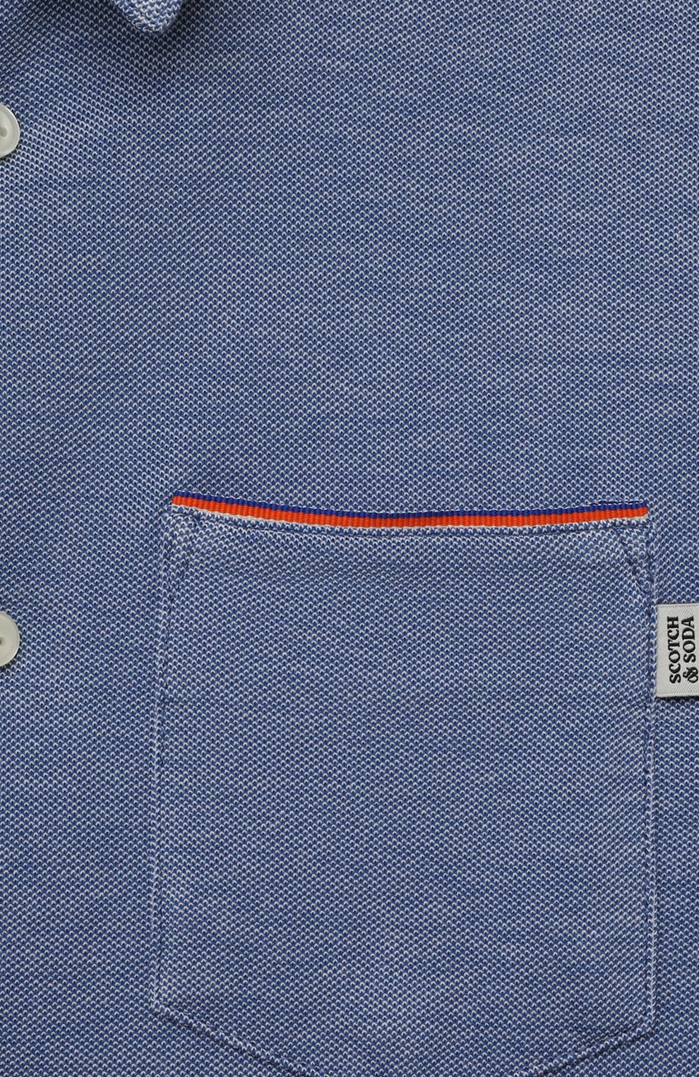 Хлопковая рубашка SCOTCH AND SODA синего цвета по цене 7840 руб., арт. 171179-22-FWBM-D20, фото 3 Хлопковая рубашка SCOTCH AND SODA, арт. 171179-22-FWBM-D20, фото 3