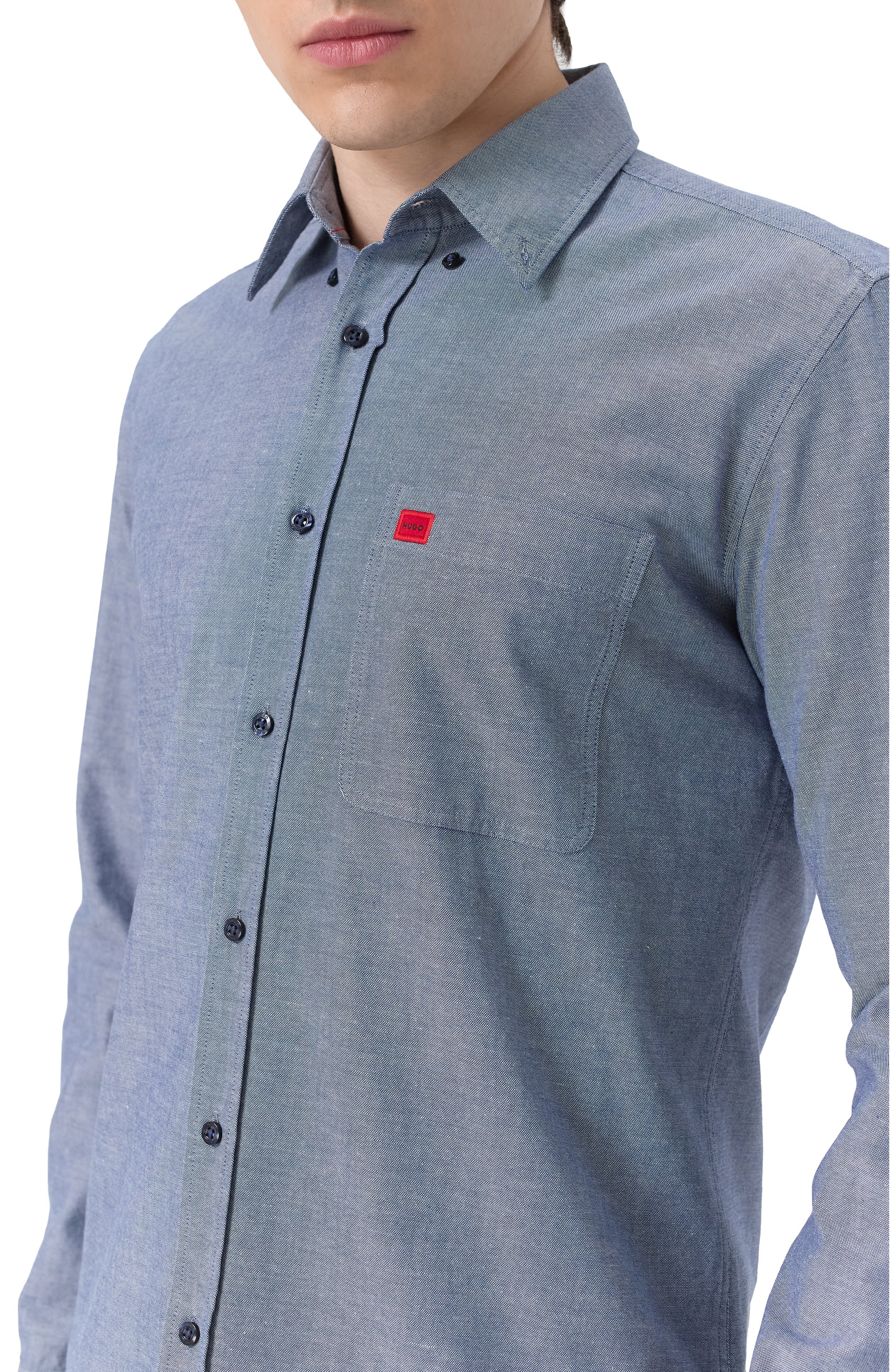 Хлопковая рубашка HUGO, арт. 50479302, фото 5
