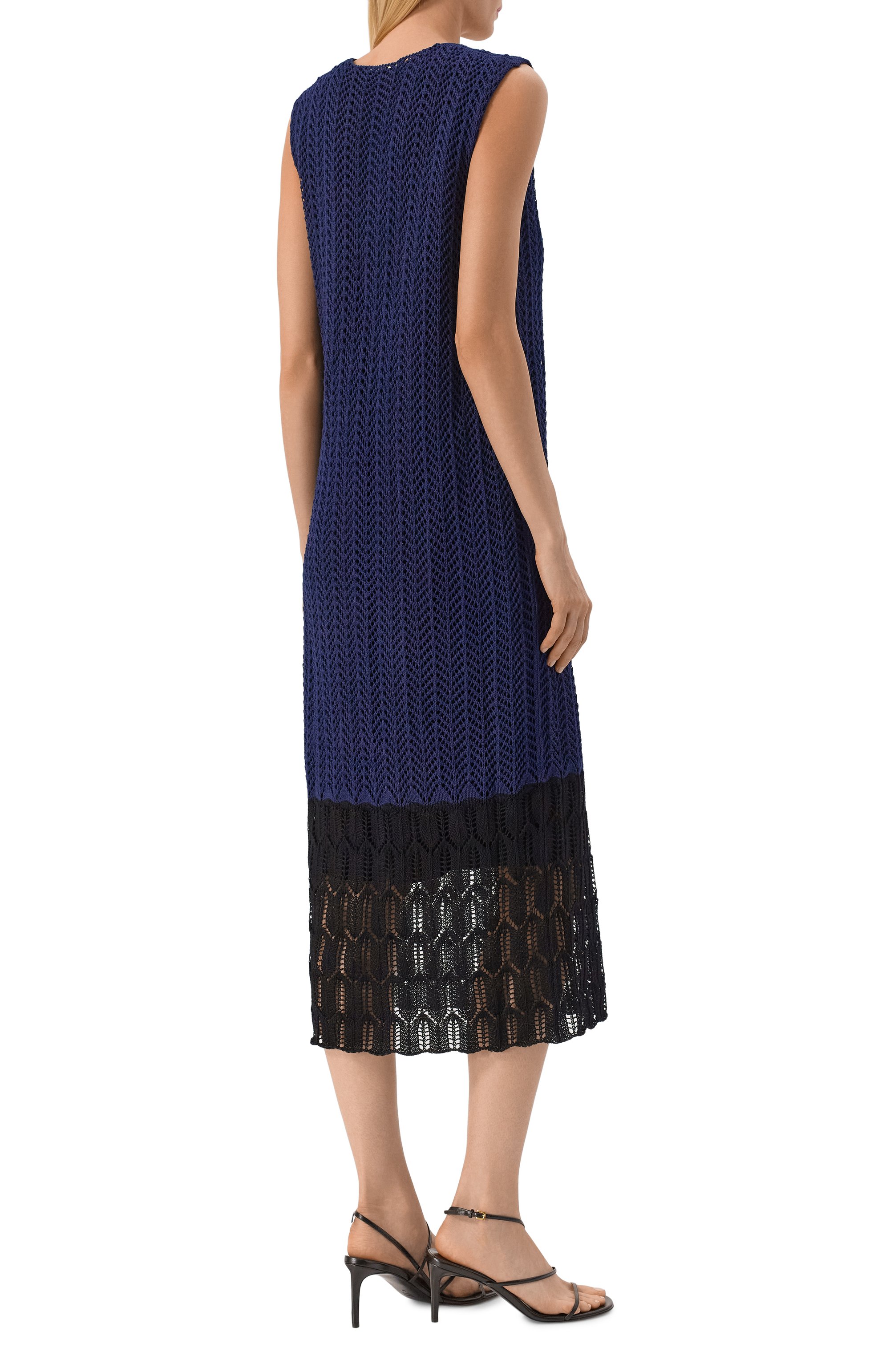 Хлопковое платье JIL SANDER синего цвета по цене 270500 руб., арт. J02CT0591/J15477, фото 3 Хлопковое платье JIL SANDER, арт. J02CT0591/J15477, фото 3