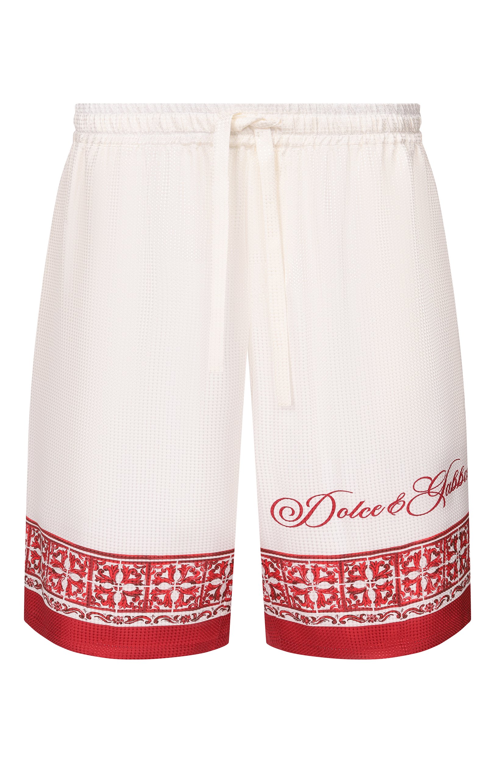 Шелковые шорты DOLCE & GABBANA белого цвета по цене 161000 руб., арт. GV37AT/HI135, фото 1 Шелковые шорты DOLCE & GABBANA, арт. GV37AT/HI135, фото 1
