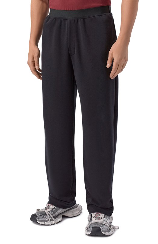 Хлопковые брюки MM6 SH0KA0071/S25606 Чёрный  SH0KA0071/S25606 Фото 3