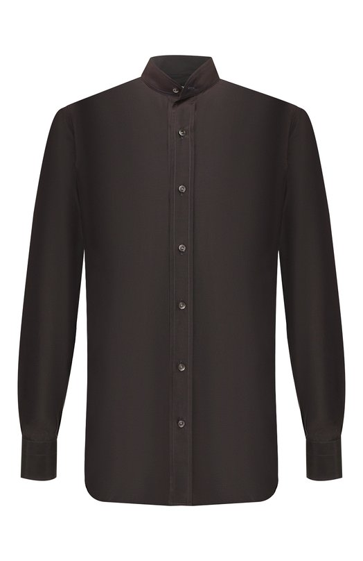 

Рубашка из смеси хлопка и шелка Tom Ford, Серый