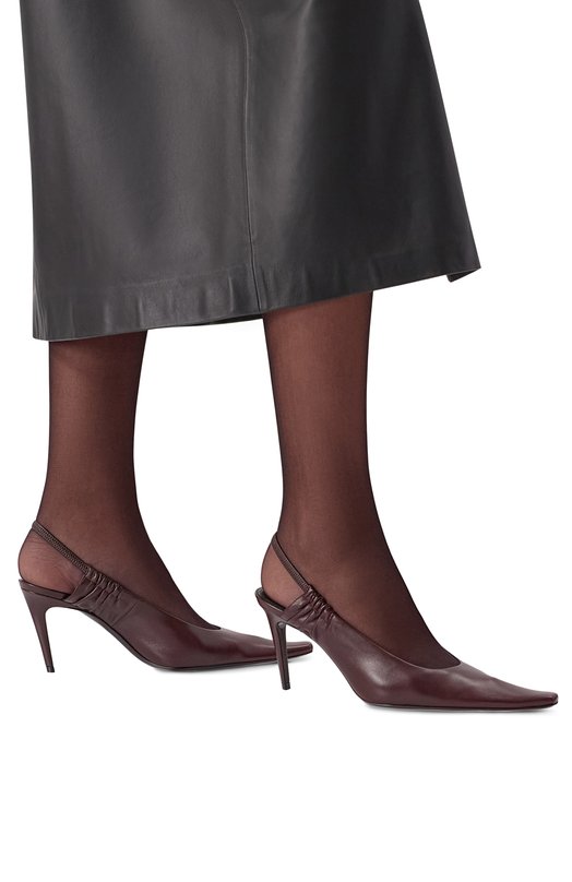 Кожаные туфли Anne-Marie 75 Saint Laurent 841183/AADF1 Коричневый  841183/AADF1 Фото 2