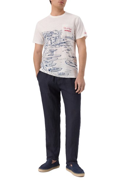 Льняная футболка MC2 SAINT BARTH, арт. STBM ECSTASEA/02843H, фото 2