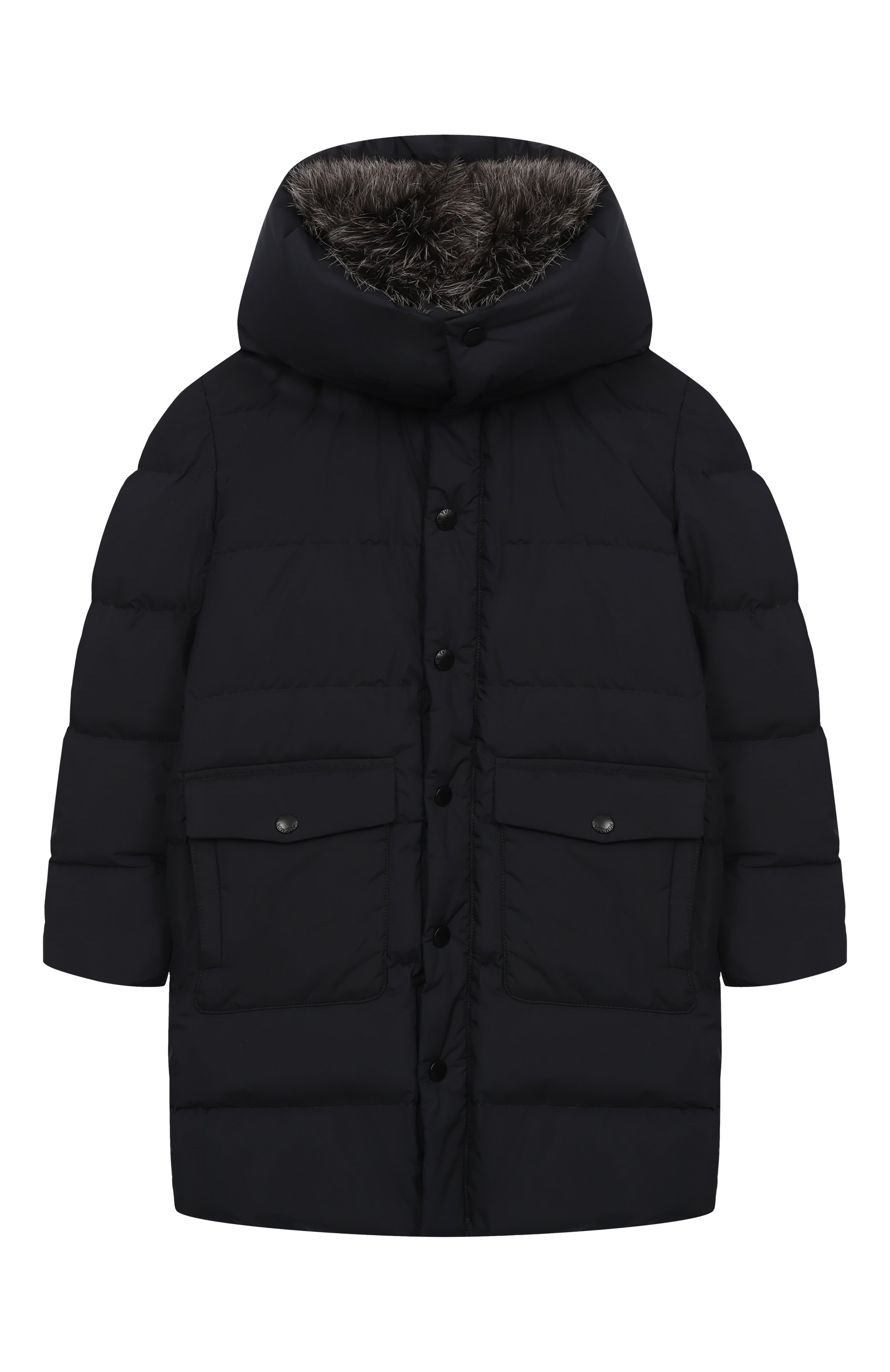 Пуховое пальто с отделкой из песца YVES SALOMON ENFANT, арт. 26WEM908XXJ16G/12A-14A, фото 1