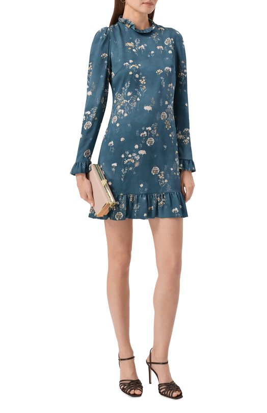 Шелковое платье OLOLOL OLD220B/1010.FI505 Синий  OLD220B/1010.FI505 Фото 2