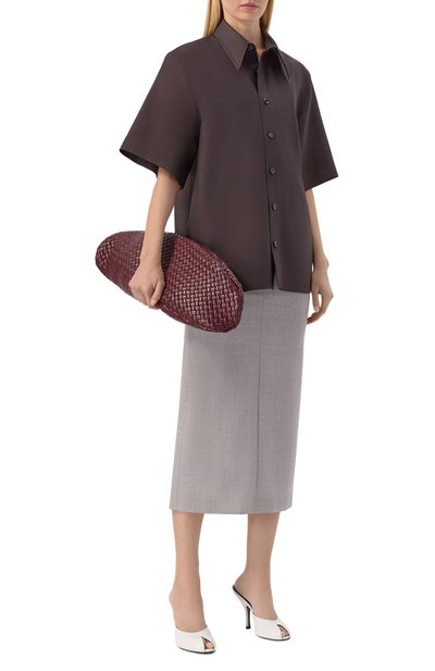 Клатч onda BOTTEGA VENETA бордового цвета по цене 643000 руб., арт. 867351/V01D1, фото 3 Клатч onda BOTTEGA VENETA, арт. 867351/V01D1, фото 3