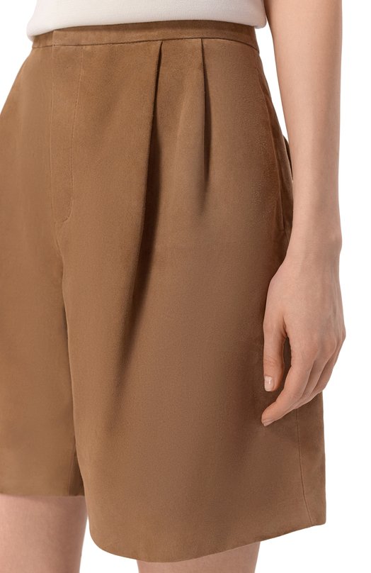 Замшевые шорты MVST M26.2PW.L023/L010 SUEDE Бежевый  M26.2PW.L023/L010 SUEDE Фото 5