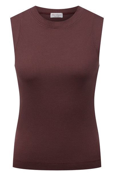 Женский хлопковый топ BRUNELLO CUCINELLI, арт. MH990BM100