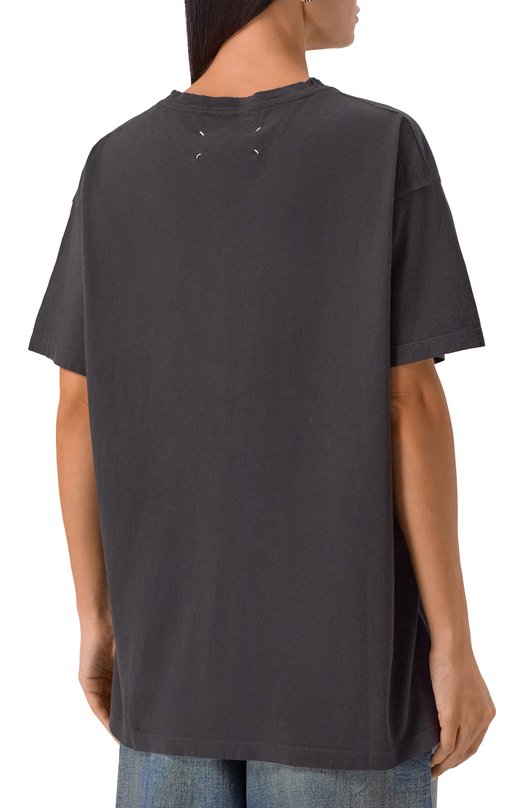 Хлопковая футболка Maison Margiela S51GC0537/S24575 Чёрный  S51GC0537/S24575 Фото 4