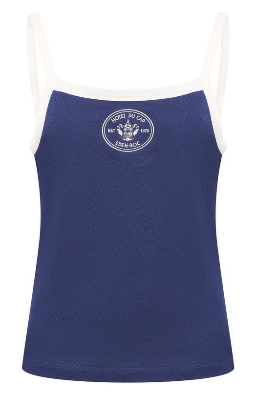 Хлопковая майка Sporty & Rich x Hotel du Cap-Eden-Roc Sporty and Rich T007960666BL107_001 Синий T007960666BL107_001