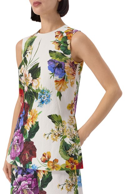 Топ из хлопка и вискозы DOLCE & GABBANA, арт. F7BA0T/FSRQU, фото 3