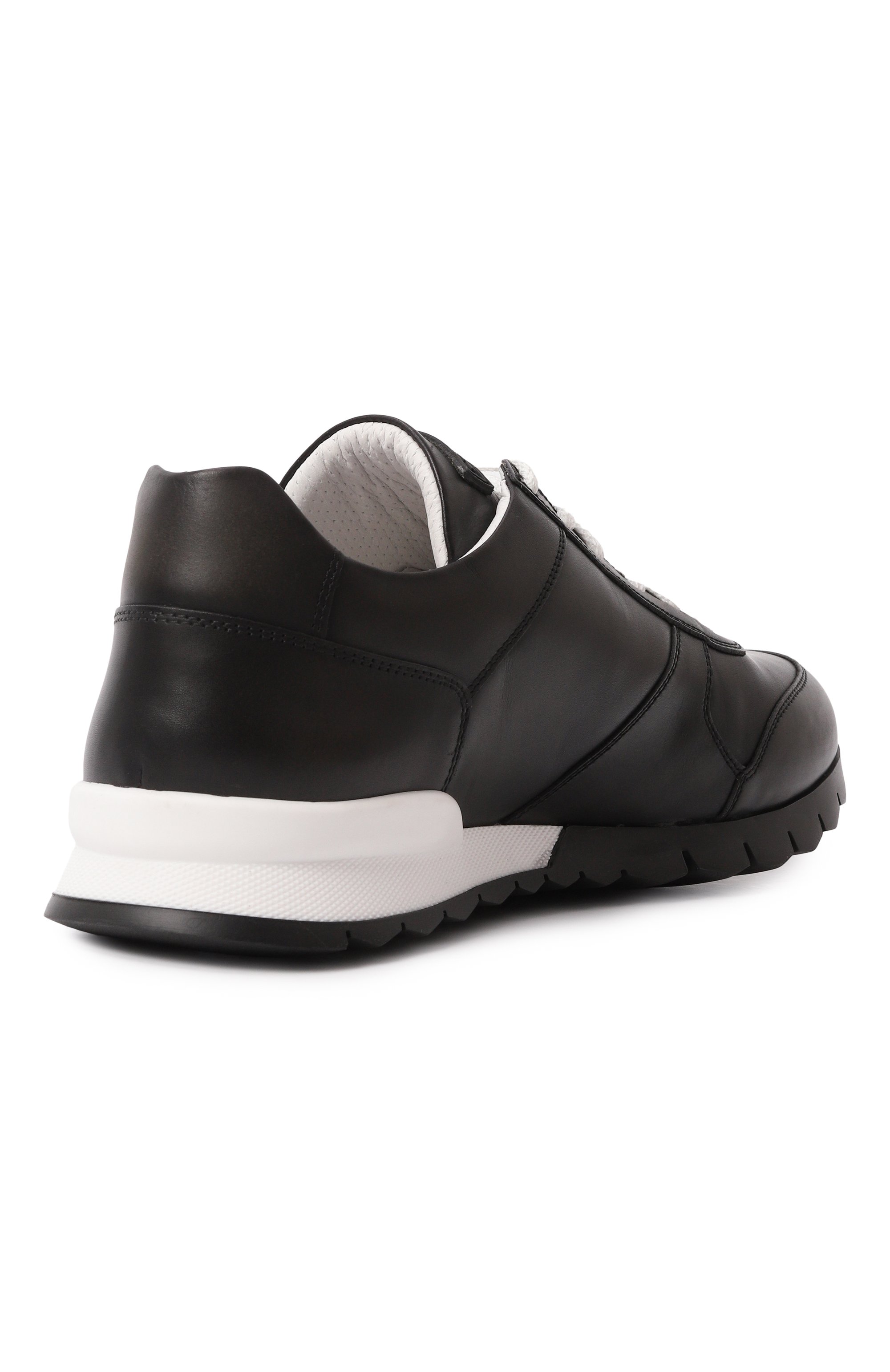 Кожаные кроссовки KITON черного цвета по цене 139500 руб., арт. USSA137N0010014, фото 5 Кожаные кроссовки KITON, арт. USSA137N0010014, фото 5