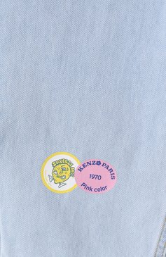 Детские джинсы KENZO голубого цвета, арт. K60998 | Фото 3 (Нос: Не проставлено; Материал сплава: Проставлено; Детали: Декор; Материал внешний: Хлопок; Ростовка одежда: 4 года | 104 см, 2 года | 92 см, 5 лет | 110 см, 12 лет | 152 см, 7 лет | 122 см, 9 лет | 134 см)