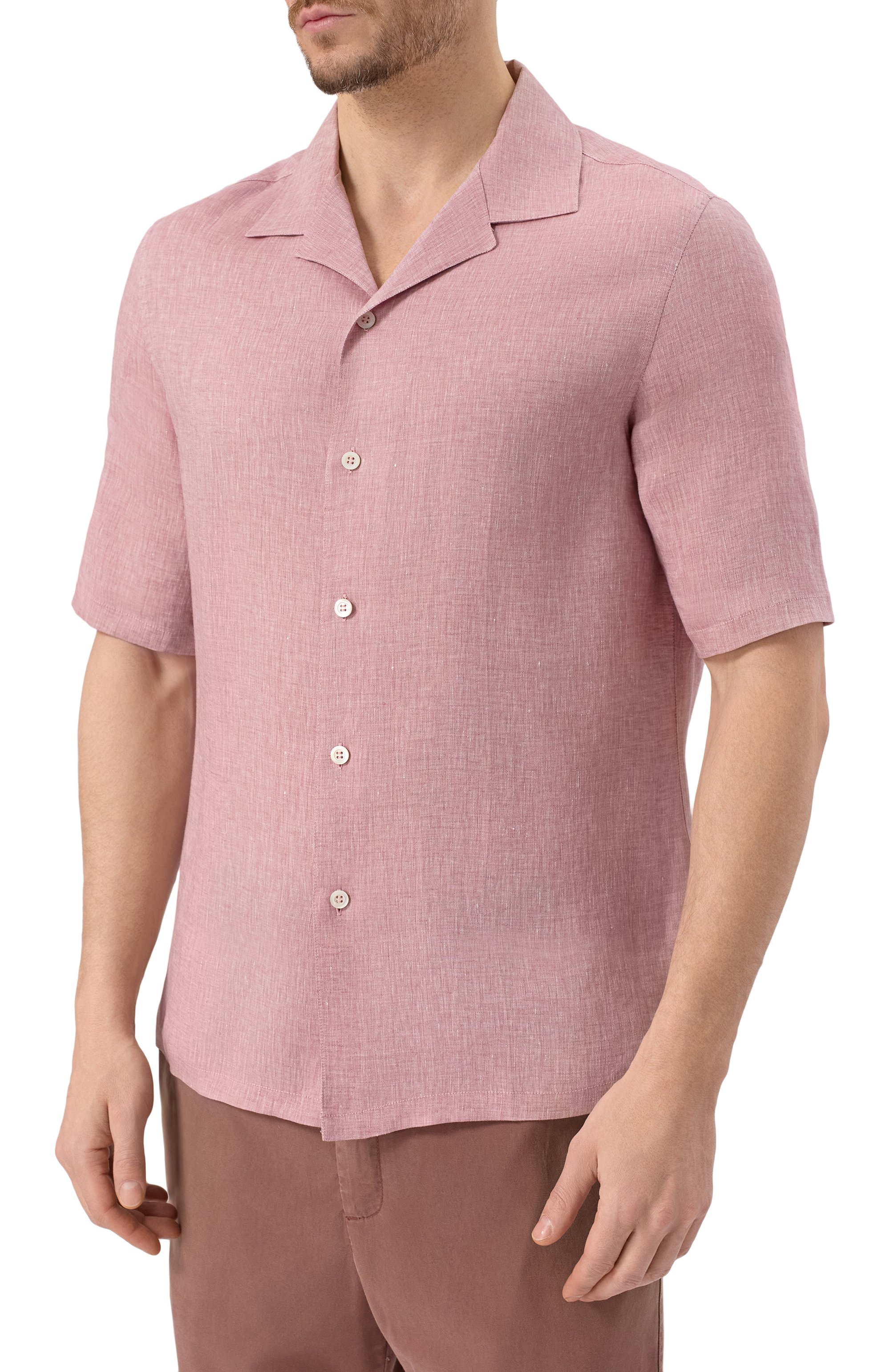 Льняная рубашка BRUNELLO CUCINELLI, арт. MM6840615, фото 3