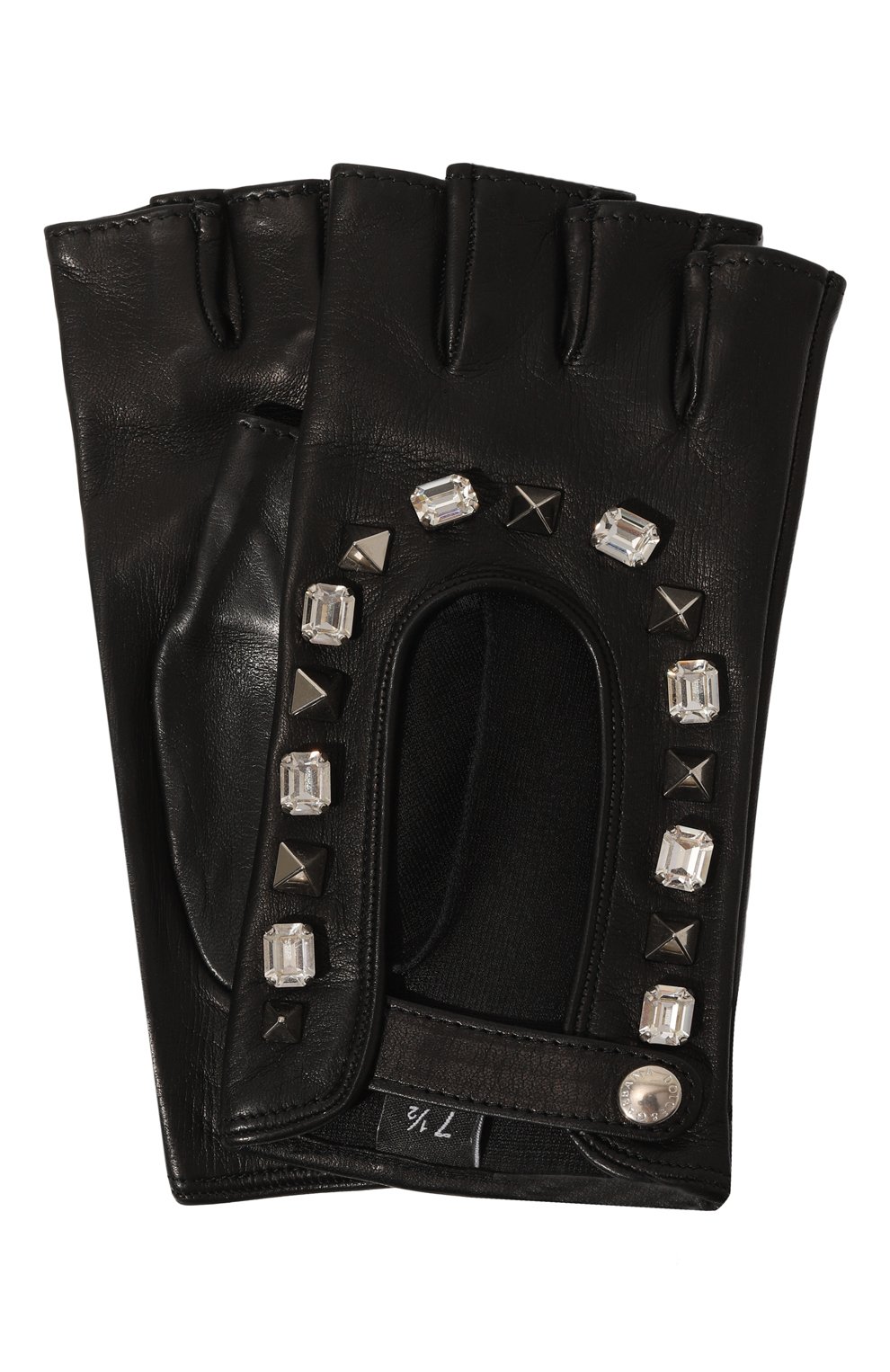 Кожаные перчатки DOLCE & GABBANA черного цвета по цене 78600 руб., арт. BF0217/AD460, фото 1 Кожаные перчатки DOLCE & GABBANA, арт. BF0217/AD460, фото 1