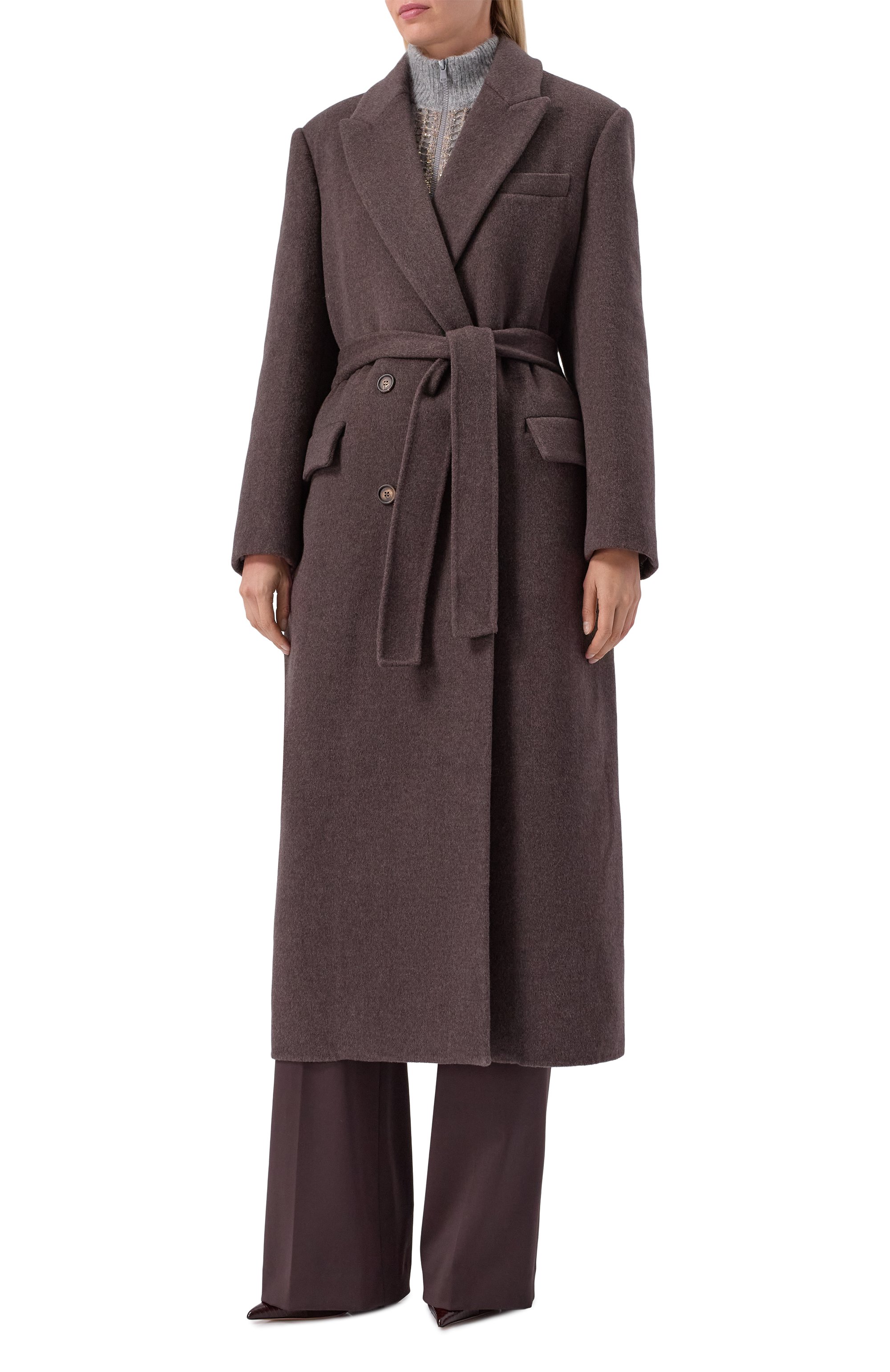 Пальто из шерсти и кашемира BRUNELLO CUCINELLI, арт. MD5329893, фото 3