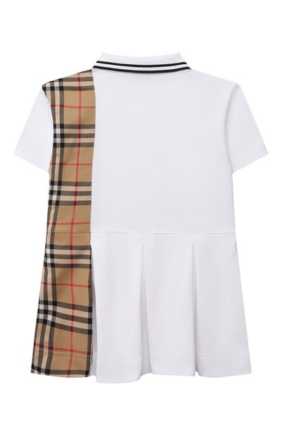 Хлопковое платье BURBERRY белого цвета по цене 19300 руб., арт. 8042635, фото 2 Хлопковое платье BURBERRY, арт. 8042635, фото 2