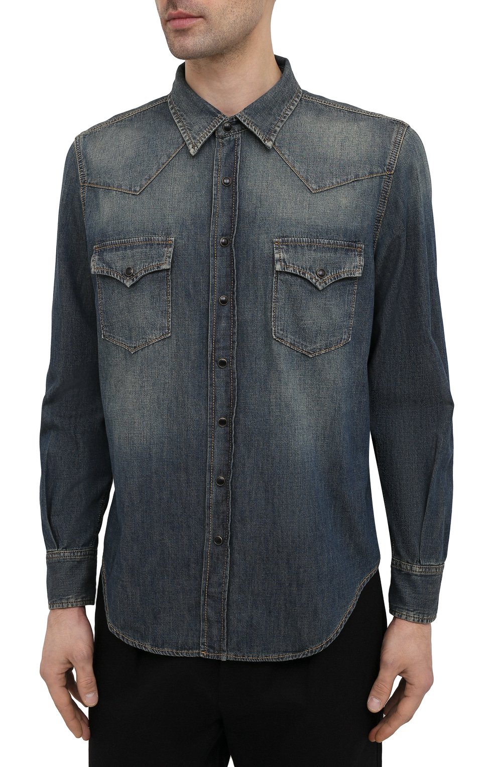 Джинсовая рубашка SAINT LAURENT, арт. 597059/Y880U, фото 3