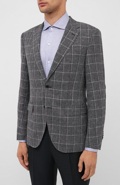 Пиджак из шерсти и льна BOSS, арт. 50432972, фото 3