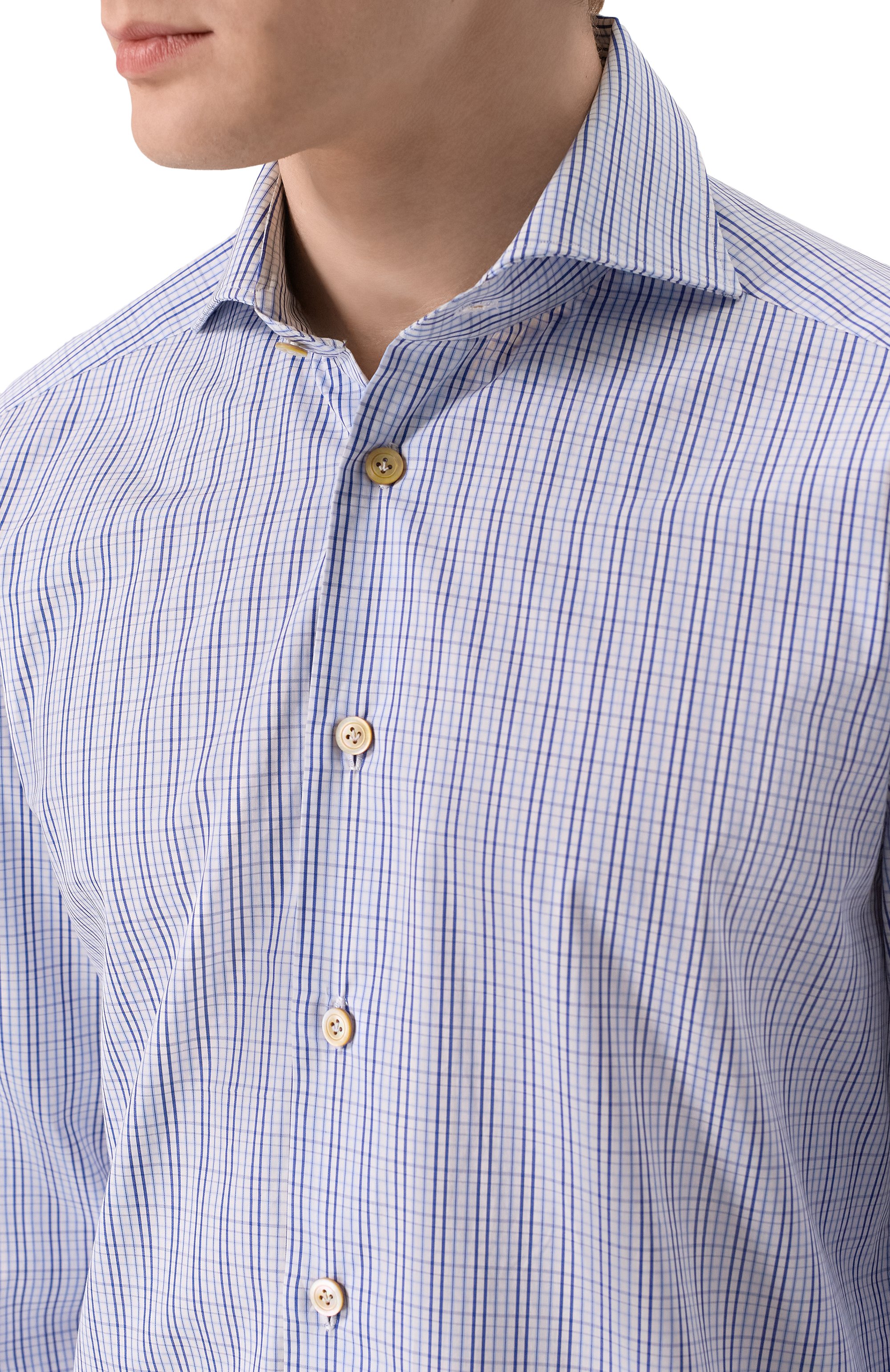 Хлопковая рубашка KITON, арт. UCCH0948219, фото 5