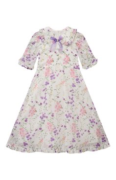Детское хлопковое платье DESIGNERS CAT разноцветного цвета, арт. 100000K01001581 NIA DRESS/4A-8A | Фото 1 (Материал подклада: Хлопок; Драгоценные камни: Проставлено; Материал сплава: Проставлено; Рукава: Короткие; Материал внешний: Хлопок; Случай: Повседневный; Девочки Кросс-КТ: Платье-одежда; Ростовка одежда: 6 лет | 116 см, 8 лет | 128 см)