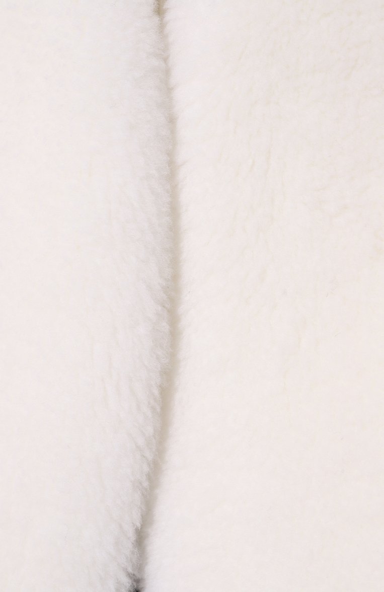 Женская шуба LE17SEPTEMBRE белого цвета, арт. LS2331FU001EIV | Фото 5 (Материал внешний: Шерсть; Рукава: Длинные; Материал сплава: Проставлено; Стили: Классический; Материал подклада: Синтетический материал; Драгоценные камни: Проставлено; Длина (верхняя одежда): Короткие)