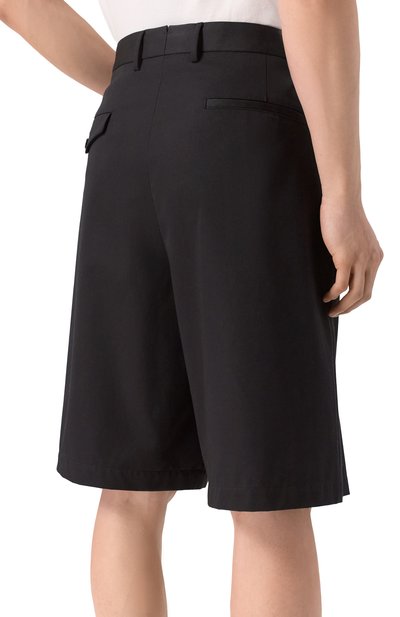 Хлопковые шорты ANN DEMEULEMEESTER черного цвета по цене 89950 руб., арт. B0013736/FA709, фото 4 Хлопковые шорты ANN DEMEULEMEESTER, арт. B0013736/FA709, фото 4