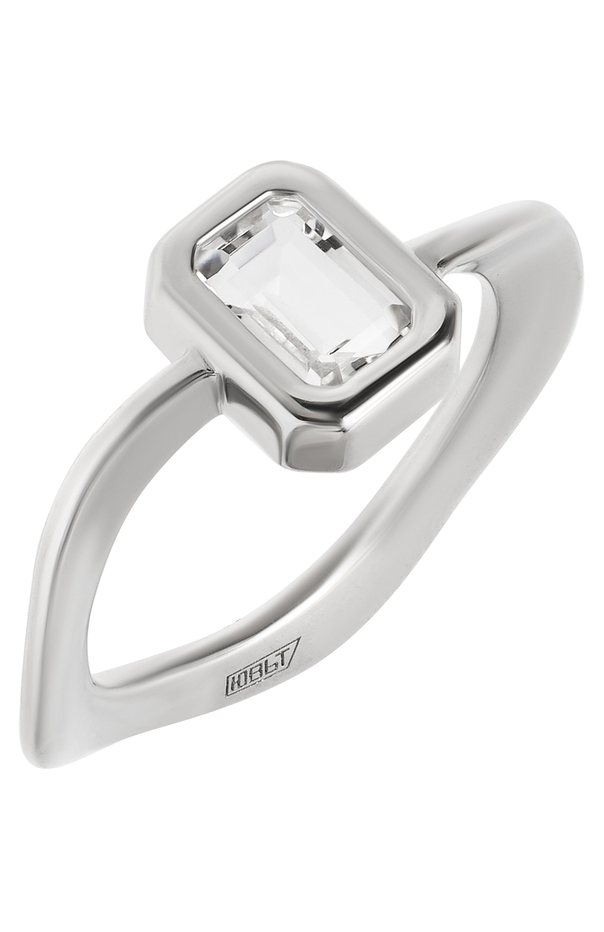 Кольцо-волна wave base с хрусталем MOONKA, арт. wav-r-crs, фото 3