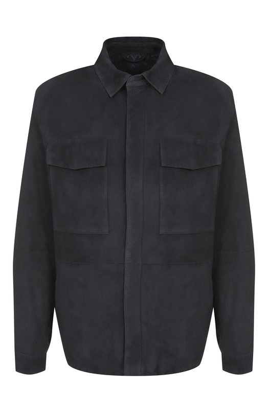 Замшевая куртка-рубашка Corneliani 26L5N1-2620101 Синий 26L5N1-2620101