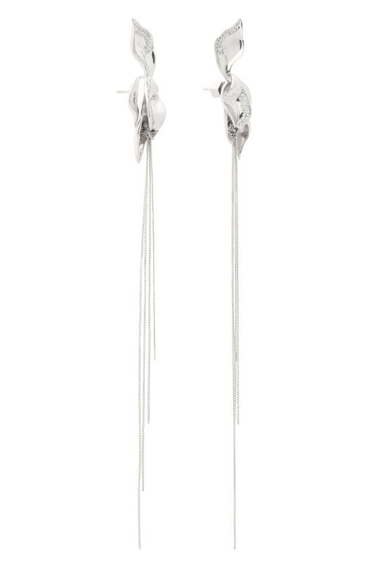 Серьги Caviar jewellery БЧЛ010-БК Серебряный  БЧЛ010-БК Фото 3