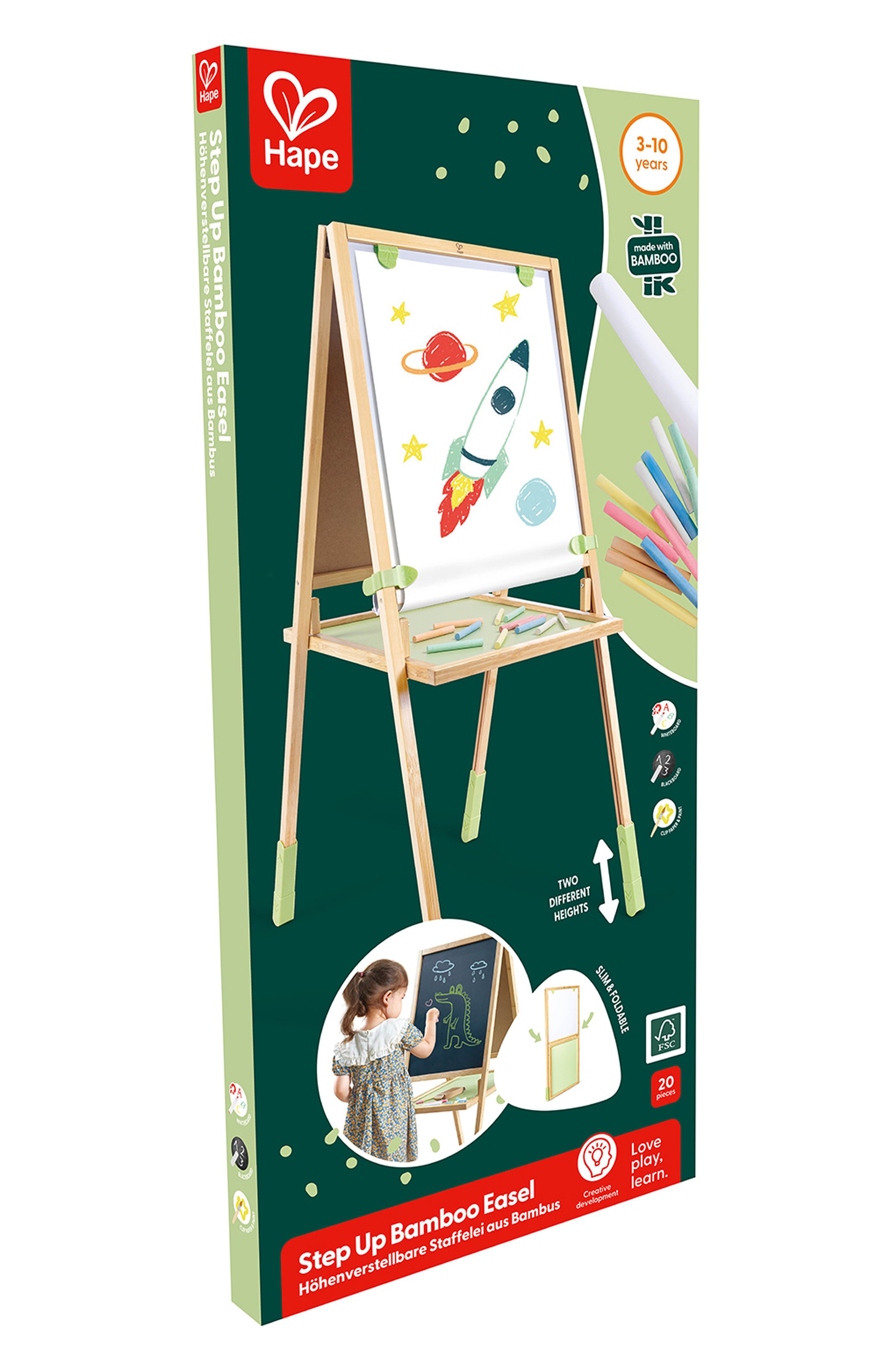 Игровой двусторонний мольберт для рисования HAPE, арт. E2001_HP, фото 2