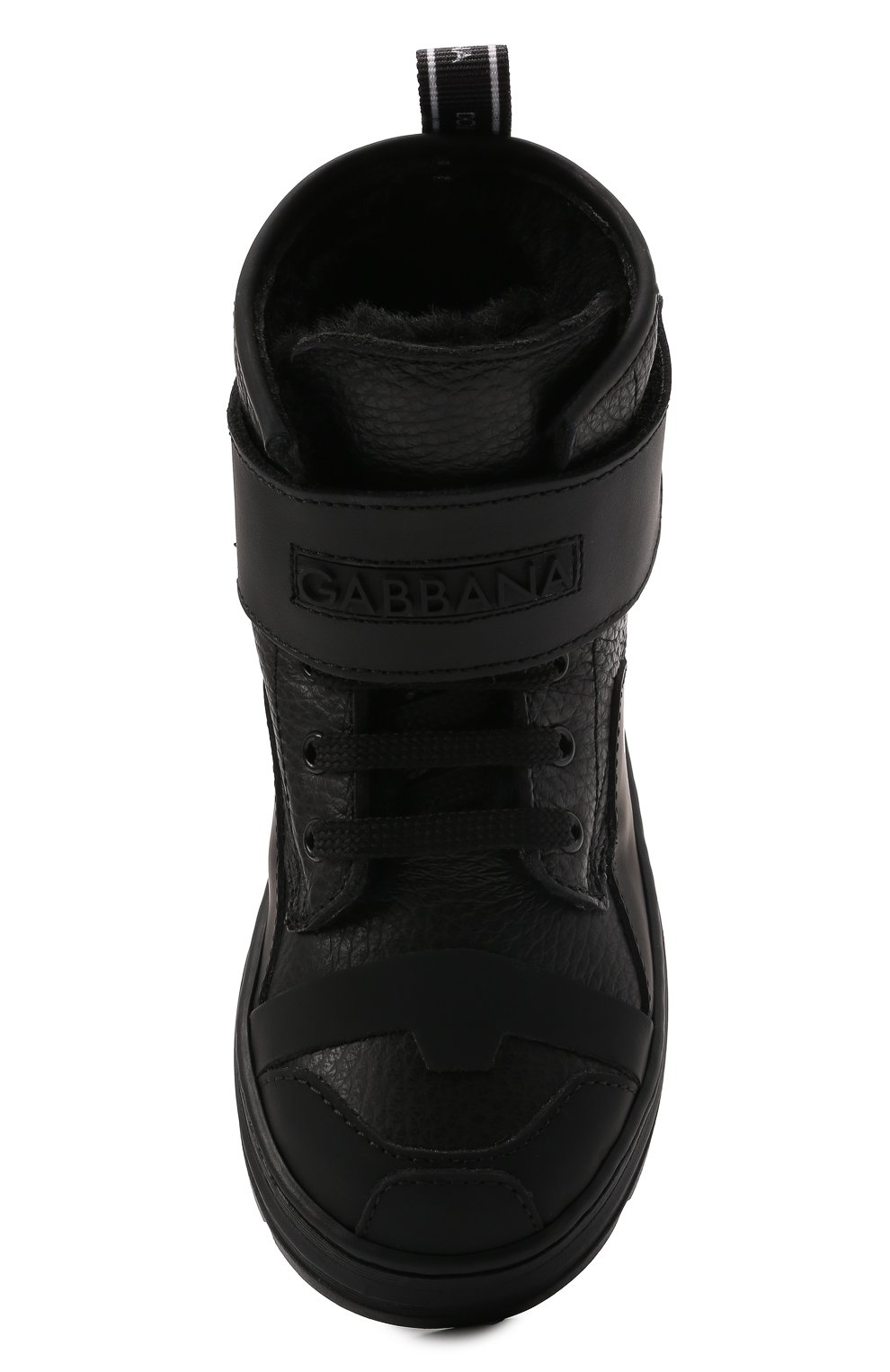 Кожаные ботинки DOLCE & GABBANA черного цвета по цене 44850 руб., арт. DA5035/AQ493/29-36, фото 4 Кожаные ботинки DOLCE & GABBANA, арт. DA5035/AQ493/29-36, фото 4