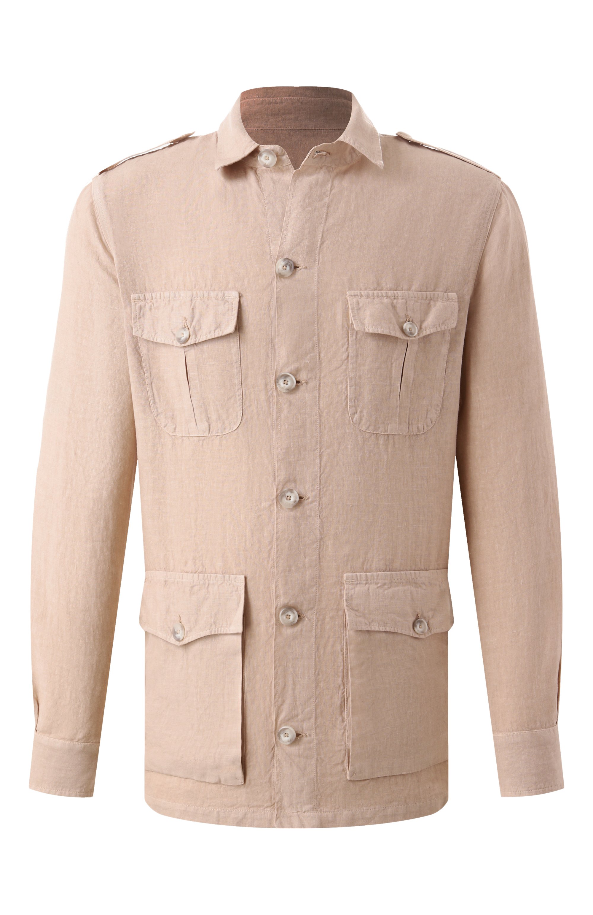 Льняная куртка-рубашка 120% LINO, арт. 32ALIM89RH/0253/000, фото 1