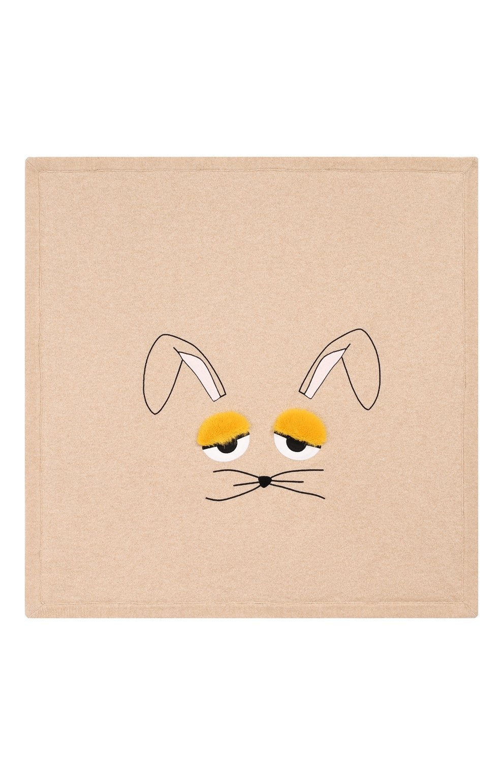 Кашемировое одеяло с меховой отделкой FENDI, арт. BUJ121/A8LH, фото 3