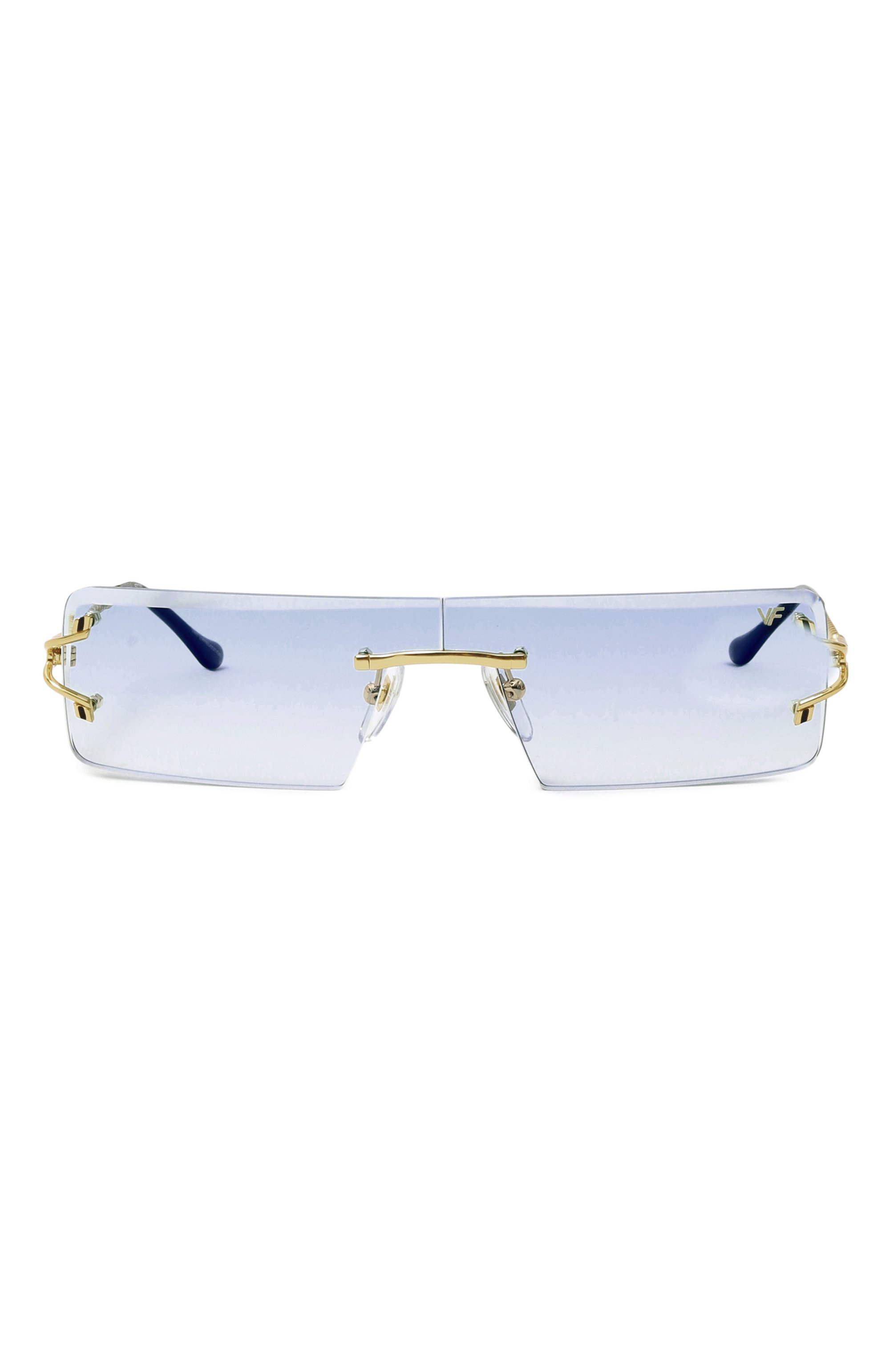 Солнцезащитные очки VINTAGE FRAMES, арт. EMPIRE 24KT G0LD/BLUE GRADIENT FLASH BL, фото 4